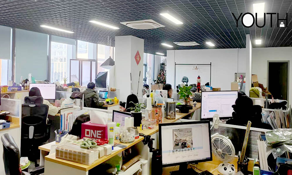 A photo showing the office and empolyees of Youth light industrial co., ltd