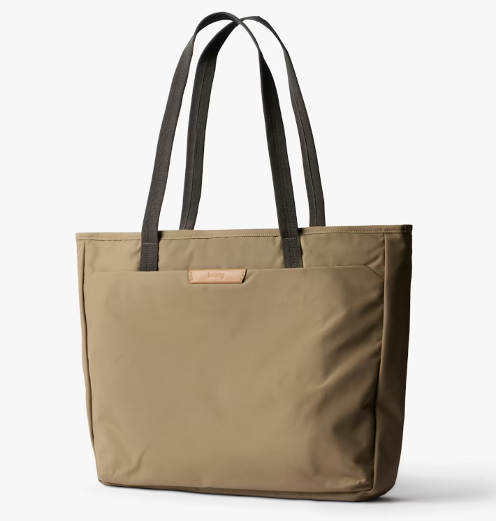 This is a front view of beige classic bellroy tokyo tote 1